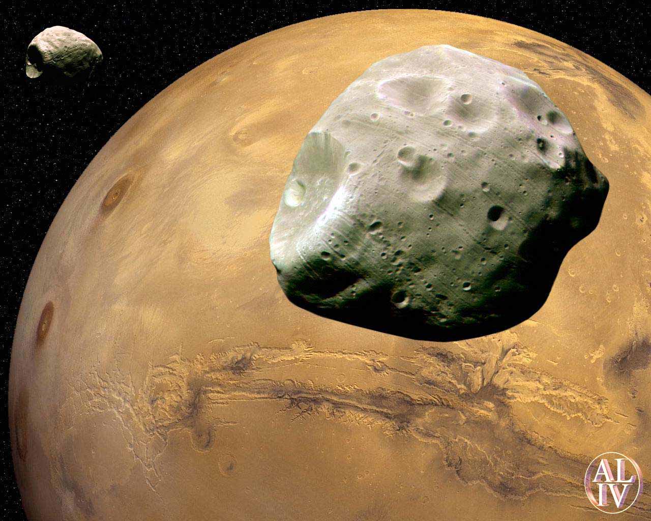 Mars & Phobos & Deimos